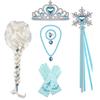 Cartoon Film Princess Fairy Costume Set with Wand Crown Gloves Braid Necklace Bracelet Ring Earring