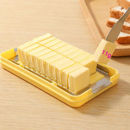 Пластиковая коробка для нарезки масла, блюдо для нарезки масла с прозрачной крышкой, для столешницы, контейнер для охлажденного масла, сделай сам