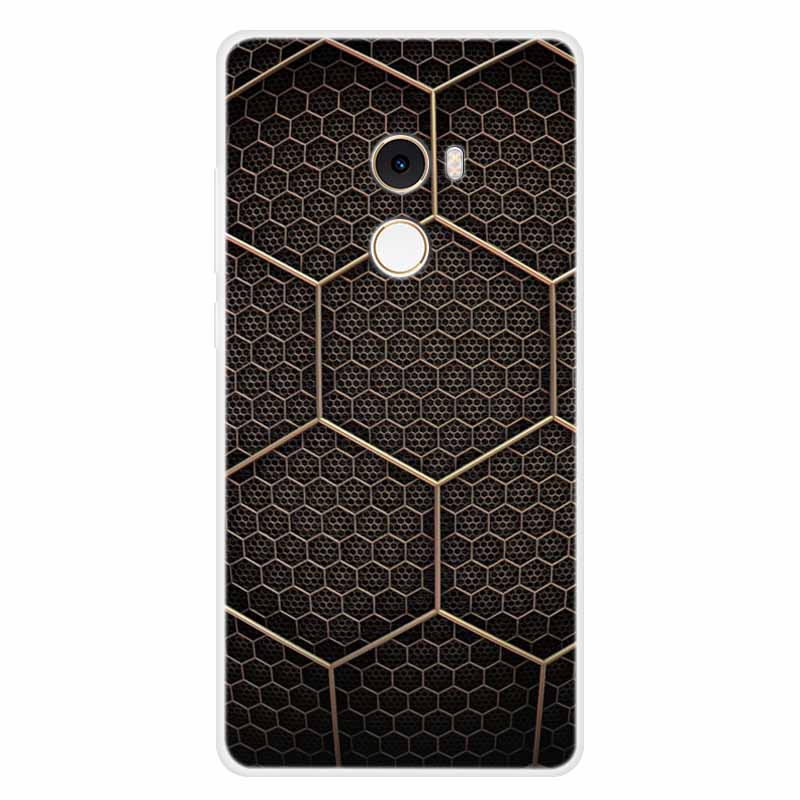For Xiaomi Mix 2 Case Luxury Soft Silicone Back Cover Case For Xiaomi Mi Mix2 MDE5 Coque TPU Cartoon Bumper Funda Cute Shell