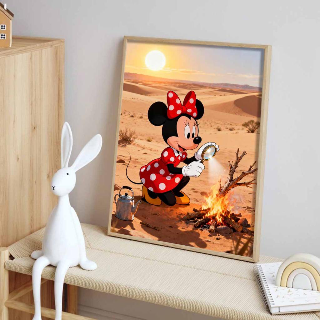 Disney Набор для алмазной мозаики ручной работы DIY 5D домашний декор подарок уникальный креативный пустыня Минни огонь кемпинг приключениеВсего символов 128