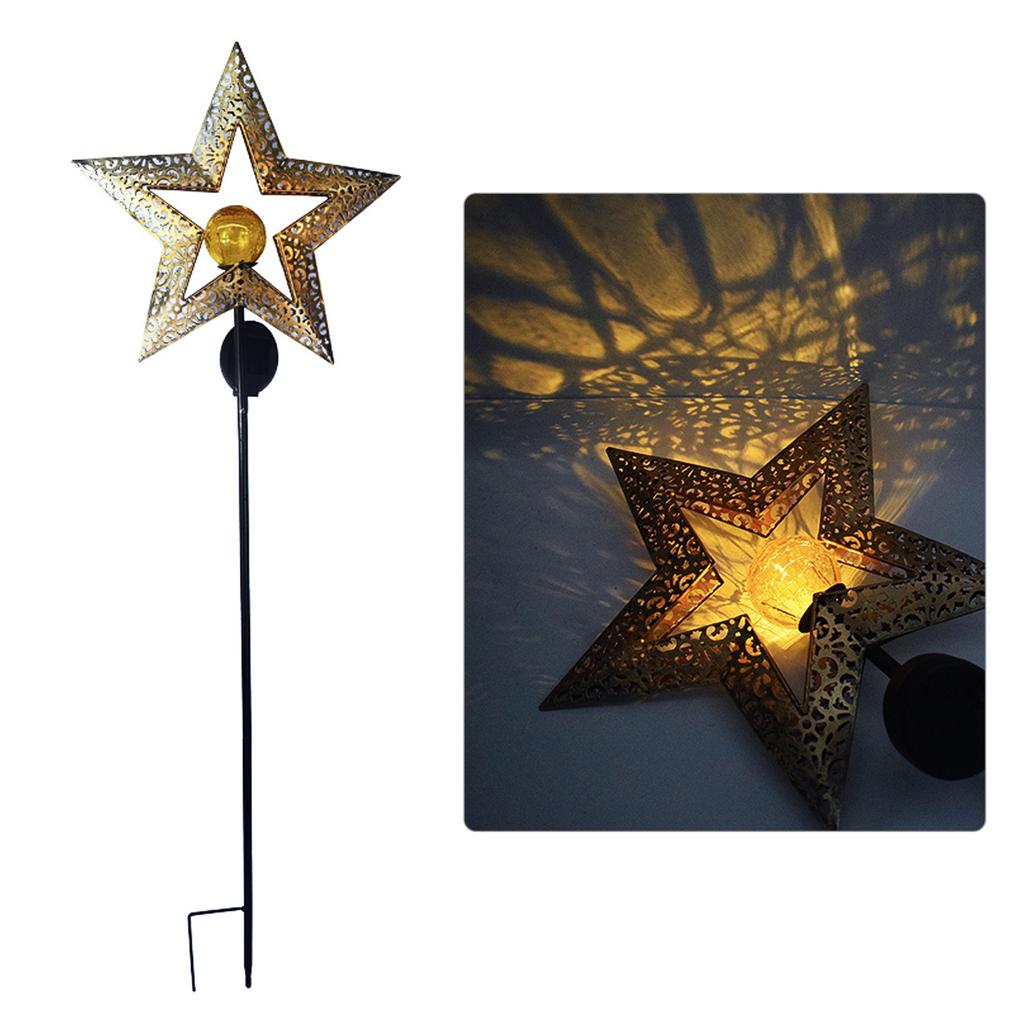 Outdoor Solar Light Metal Garden Decoration Light Waterproof Lawn Lamp Auto ON/OFF for Outside