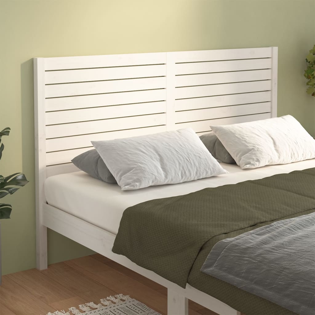 Vidaxl Wezgłowie Łóżka, Białe, 206X4X100 Cm, Lite Drewno Sosnowe