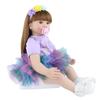 BZDOLL 60 см мягкая тканевая силиконовая кукла Reborn для малышей, принцесса для девочек, 24 дюйма, как настоящий ребенок, игровой домик, игрушка
