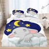 3D Cartoon Animal Themed Bedding Set with White Cute Cartoon Pattern Down Duvet and Pillowcase for Home Decoration In Children's Rooms