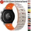 Силиконовый ремешок 18 мм 20 мм 22 мм для Huawei Watch GT5/4 6pro, магнитный ремешок для Garmin Forerunner, магнитный ремешок для Samsung Galaxy Watch 7 6 5 4