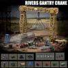 2803Pcs Miltary Industry Large Size Rivers Gantry Cane Building Blocks Tank Maintenance Crane Scene Bricks Toy Gift Boy Adults