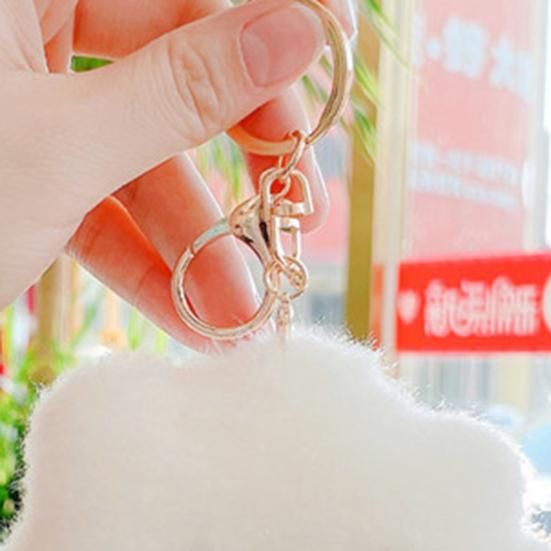 Hair Clips Fluffy Decoration Plush Cartoon Clouds Brooch Pin for Ornament