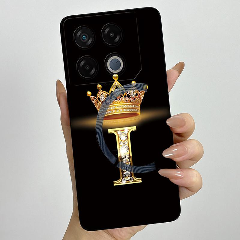 Для Infinix GT 20 Pro Чехол Роскошная Корона Буква Мягкий Силикон Задняя Крышка Для Infinix GT20 Pro GT20Pro Чехол Infinix X6871 Чехлы