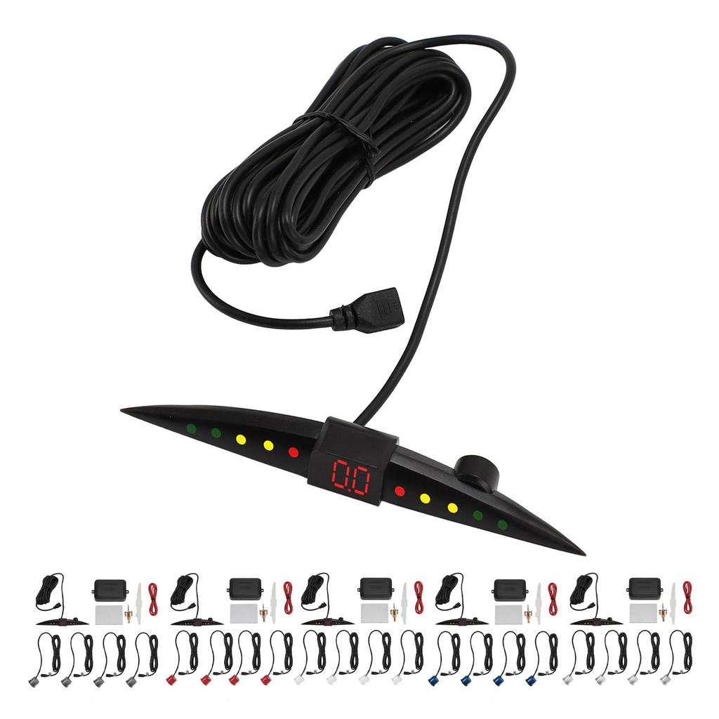 Car Reverse Backup Radar System 4 Parking Sensors LED Display Buzzer Beep Alarm Indicator for Safe D