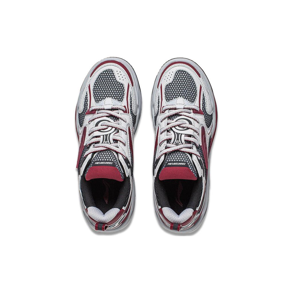 Li-Ning Flash Star 2 CF Series Удобные универсальные нескользящие износостойкие низкие повседневные туфли мужские кроссовки черные серые красные AGLT171-1