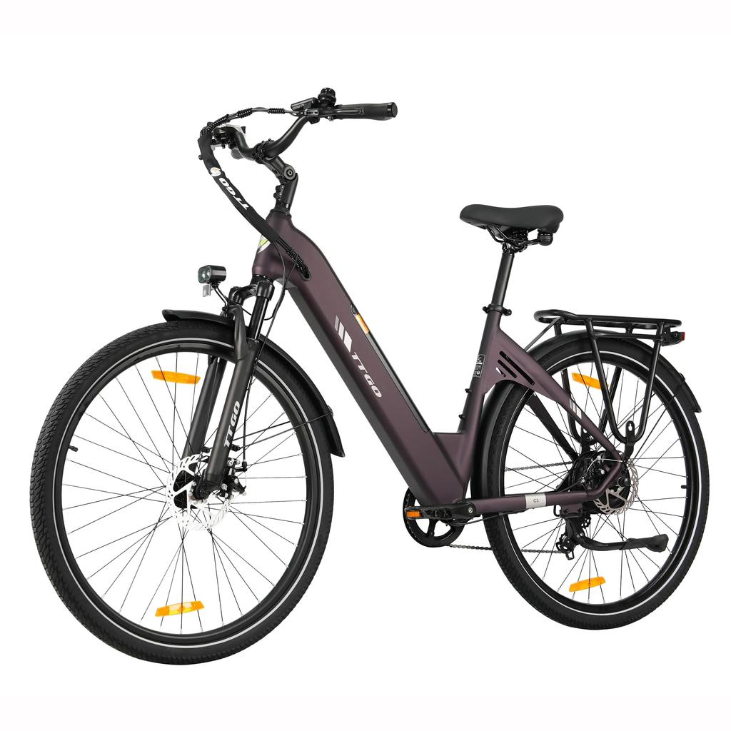 TTGO C3 SE Multi Terrain Electric Bicycle For Adult 28 Inch Tires 250W Motor 36V20Ah Battery City Community E-Bike With All-Terrain Braking