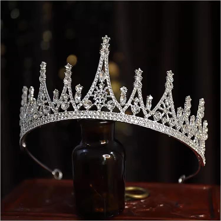 Bridal Crown Baroque Drop Diamond Princess Birthday Crown Performance Tiara Wedding Dress Accessories