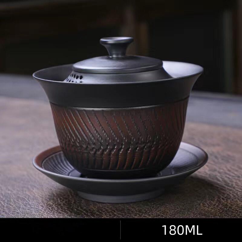 Фиолетовая керамика Цзяньшуй, гайвань, керамическая ручная работа, домашний чайный сервиз в стиле кунг-фу, чайная чаша, чашка для чая, чайник для чайной церемонии