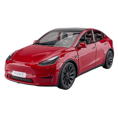 1/24 Tesla MODEL Y Модель автомобиля из сплава, литая под давлением металлическая игрушечная модель автомобиля, имитационная коллекция, звук, свет, детская игрушка в подарок