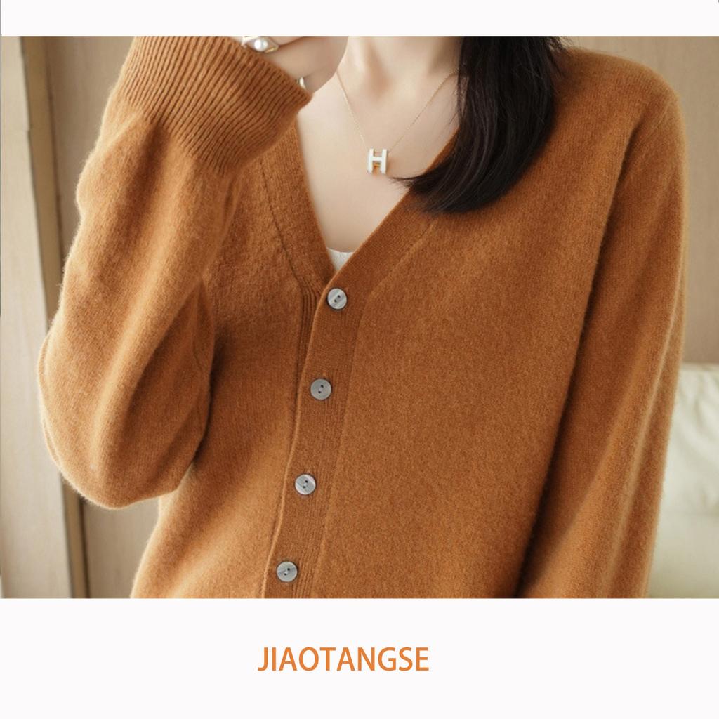 Женский трикотаж с V-образным вырезом, однобортный, на пуговицах, пуловеры, свитера женские, осень-весна, с длинным рукавом, короткие, маленькие, свежие, верхняя одежда, трикотажные кардиганы, топы