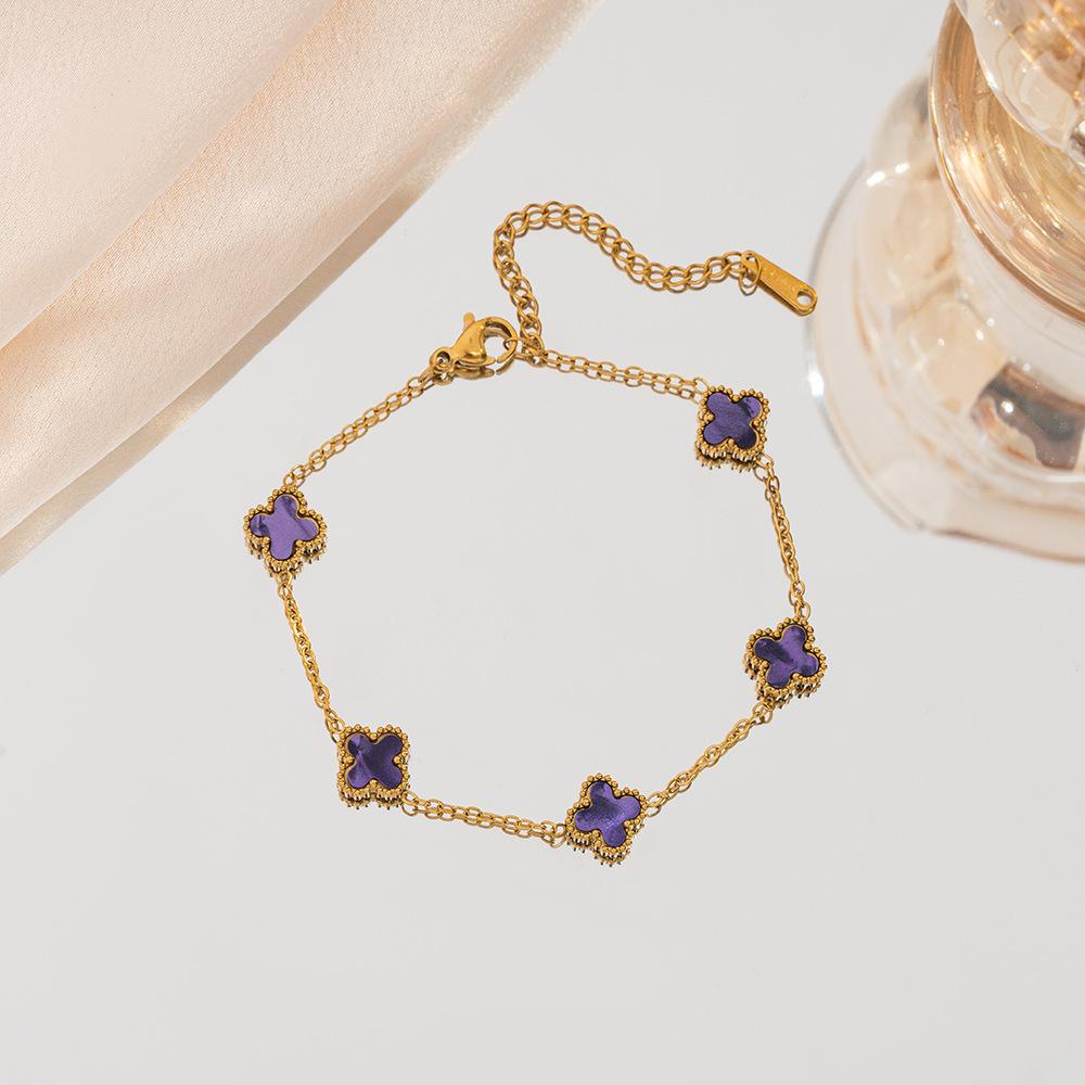 Браслет «Четырехлистный клевер» 9 мм — Роскошное и высококлассное женское ювелирное изделие, которое не потускнеет. Уникальный и минималистичный браслет-манжета.