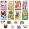 8 Cartoon Fun Cats Make A Face Collage DIY Decorative Guka Hand Account Mobile Phone Case Notebook