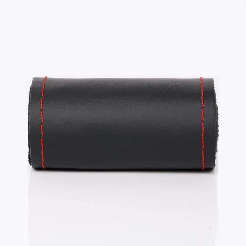 Steering Wheel Cover, Genuine Leather Hand-Stitched Steering Wheel Cover, Universal for All Seasons, Cowhide Handlebar Cover, Anti-Slip Leather Cover