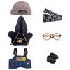 Nianniyhouse 10 см мягкая игрушка одежда клетчатый шарф вязаная шапка толстовка с капюшоном нагрудник брюки очки кожаная обувь лесной комплект кукла из хлопка аксессуары наряд