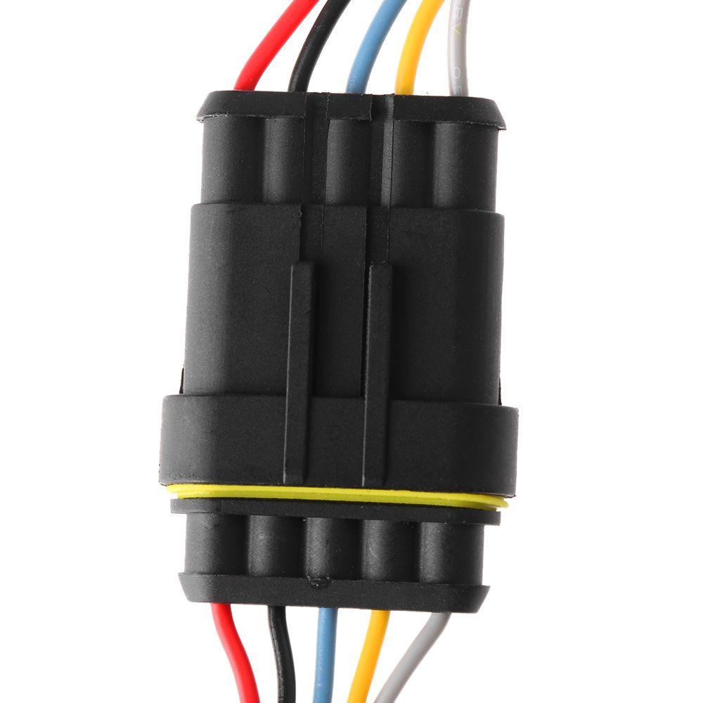 И женские 1/2/3/4/5/6P автомобильные водонепроницаемые комплекты уплотнений для электрических разъемов с проводом, автомобильная HID вилка