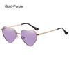 Metal Frame Vintage Polarized Glasses Eyewear Heart-Shaped Glasses Women Heart Sunglasses