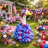 Костюм с юбкой для веранды на День независимости США, Юбка, Шляпа, Забавный наряд для патио на праздник
