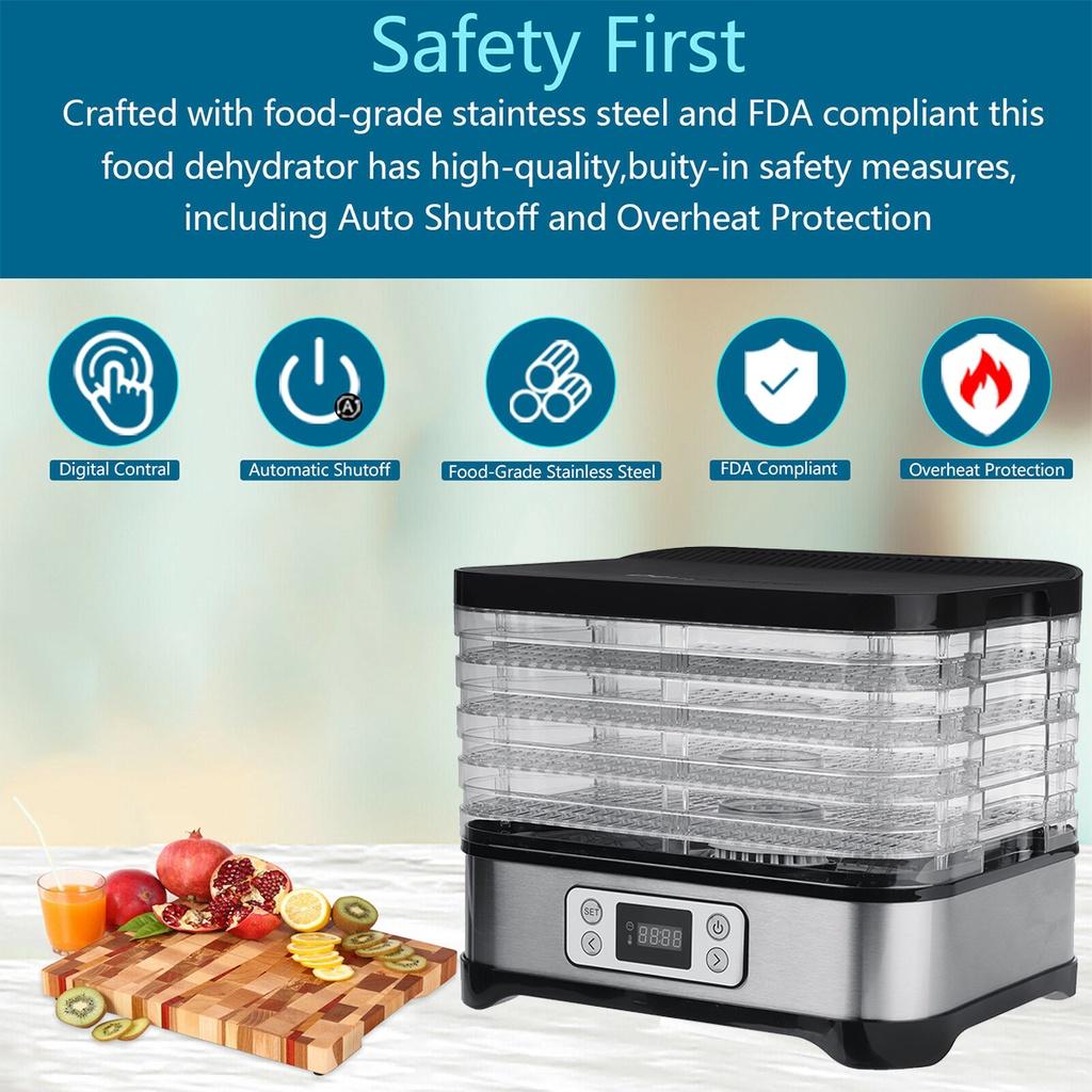 230 В 5-ярусный дегидратор для сушки продуктов с цифровым таймером и контролем температуры для фруктов, овощей, мяса, вяленой говядины 220 В