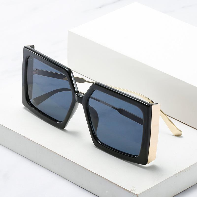 Квадратные солнцезащитные очки, квадратные очки с большой оправой, персонализированные солнцезащитные очки для уличной фотографии для женщин