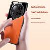 For Xiaomi 15 Ultra Case Leather Coated PC+TPU Phone Back Cover