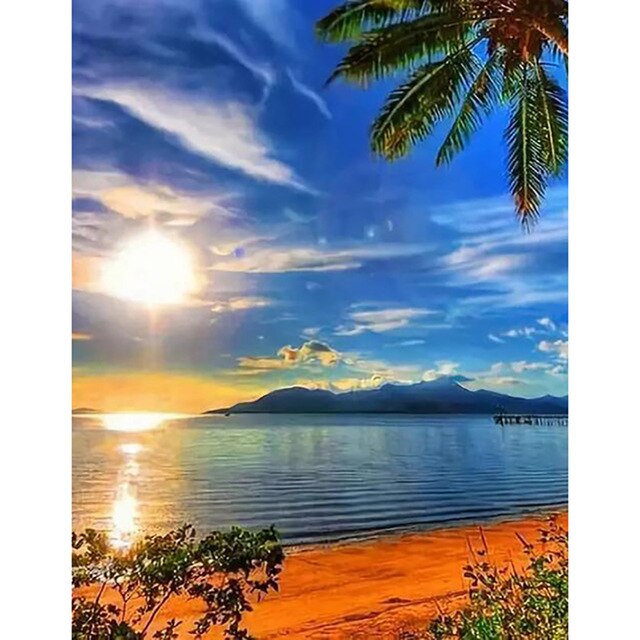 5D DIY алмазная живопись закат пейзаж дерево полный квадратный/круглый дрель пейзаж Алмазная вышивка крестиком домашний декор подарок