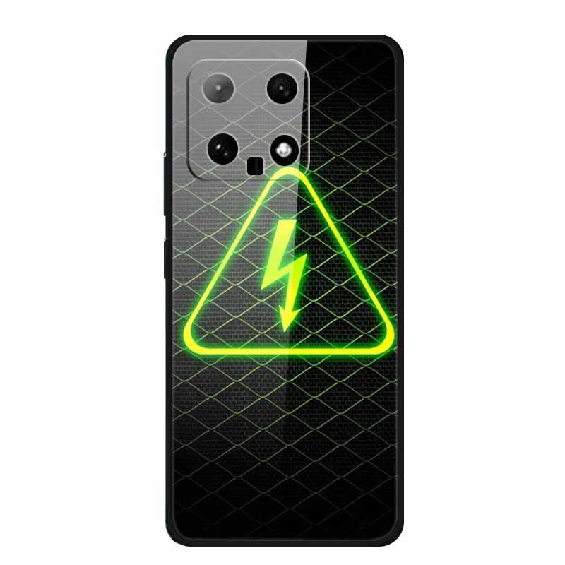 Чехол для телефона Xiaomi 14: Дизайн с разноцветными бабочками, Закаленное стекло, Креативный стиль, Хит продаж