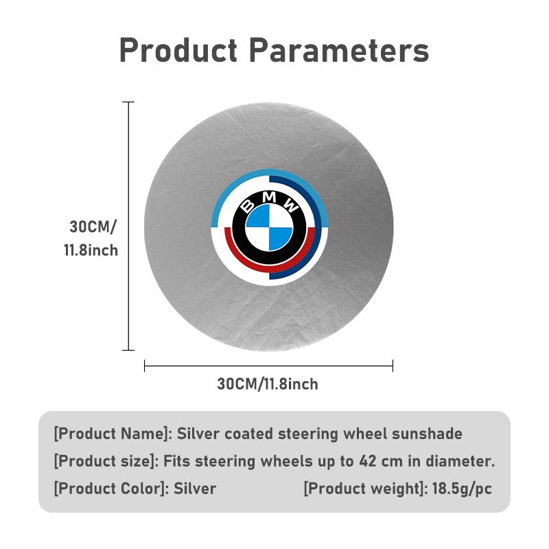 BBKJ7 Foldable Car Steering Wheel Sun Shade Sun Protection Anti-uv Sunscreen For BMW M3 M5 E36 E39 E46 E60 E61 E64 E70 E71 E80 E85 E87