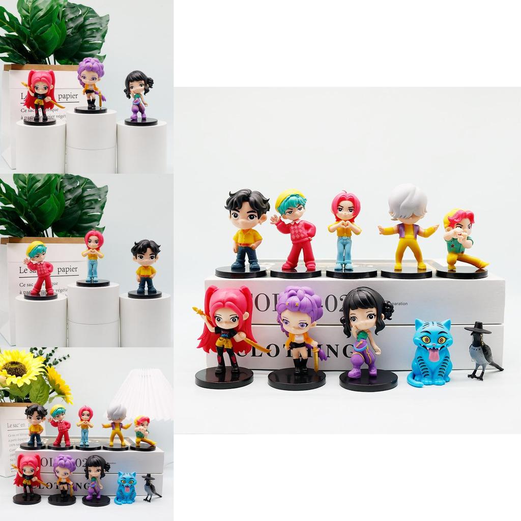 Q Версия Kpop Охотники на демонов ПВХ Модель Украшение Для Поклонников Истребителя демонов В Мультяшном Стиле