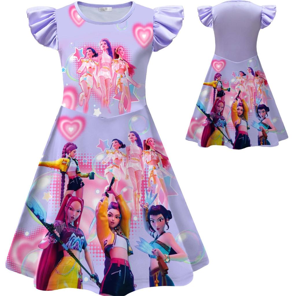 Девичья ночная сорочка с рукавами-крылышками, Девичьи платья из молочного шелка