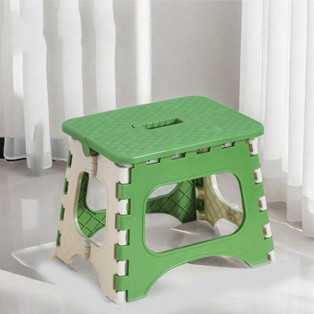 Plastic Folding Stool Thickened Foldable Small Bench Chair Lightweight Super Load-Bearing Shoe Changing Stool Outdoor Camping