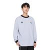 Li Ning Sports Basketball Series Logo Print Crew Neck Loose Pullover Толстовка Мужская толстовка Standard-White AWDT075-2