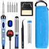 Soldering Iron Kit 80W Adjustable Temperature Welding Tool Solder Sucker Soldering Station Solder Wire