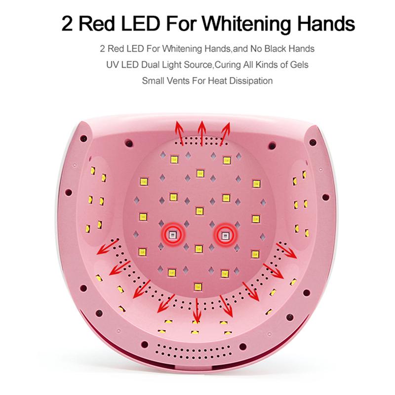 Профессиональная УФ-лампа 84 Вт для ногтей, аппарат для фототерапии, лампа для маникюра с УФ- светодиодами для гель-лака, для принадлежностей для ногтей