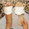 2024 Hot Sale Shoes Female Open Toe Women's Slippers Summer Solid Solft Sole Light Outdoor Casual Beach Flat Large Size Slippers