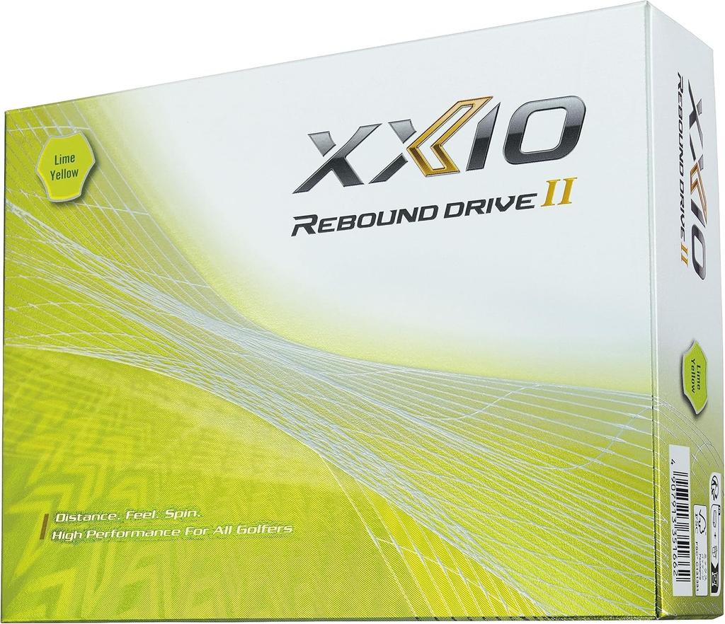XXIO Rebound Drive 2 Yellow Golf Balls (XNRD2YE3) (24 Balls Per Dozen) with Original Cleaning Sheet Set