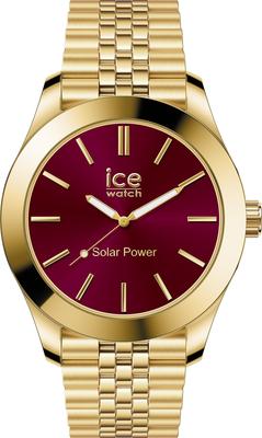 Авторизованный дистрибьютор Ice Watch Watch Solar Watch Ladies 023793 Gold Borgundy Small Solar Charging Second Hand Waterproof [Ice-watch] [ICE steel]