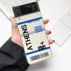 Путешествие Нью-Йорк Билет на самолет Арт Модный чехол для Samsung Galaxy Z Flip 3 4 5 6 7 Жесткий складной Z Flip4 Прозрачная поликарбонатная крышка Подарок