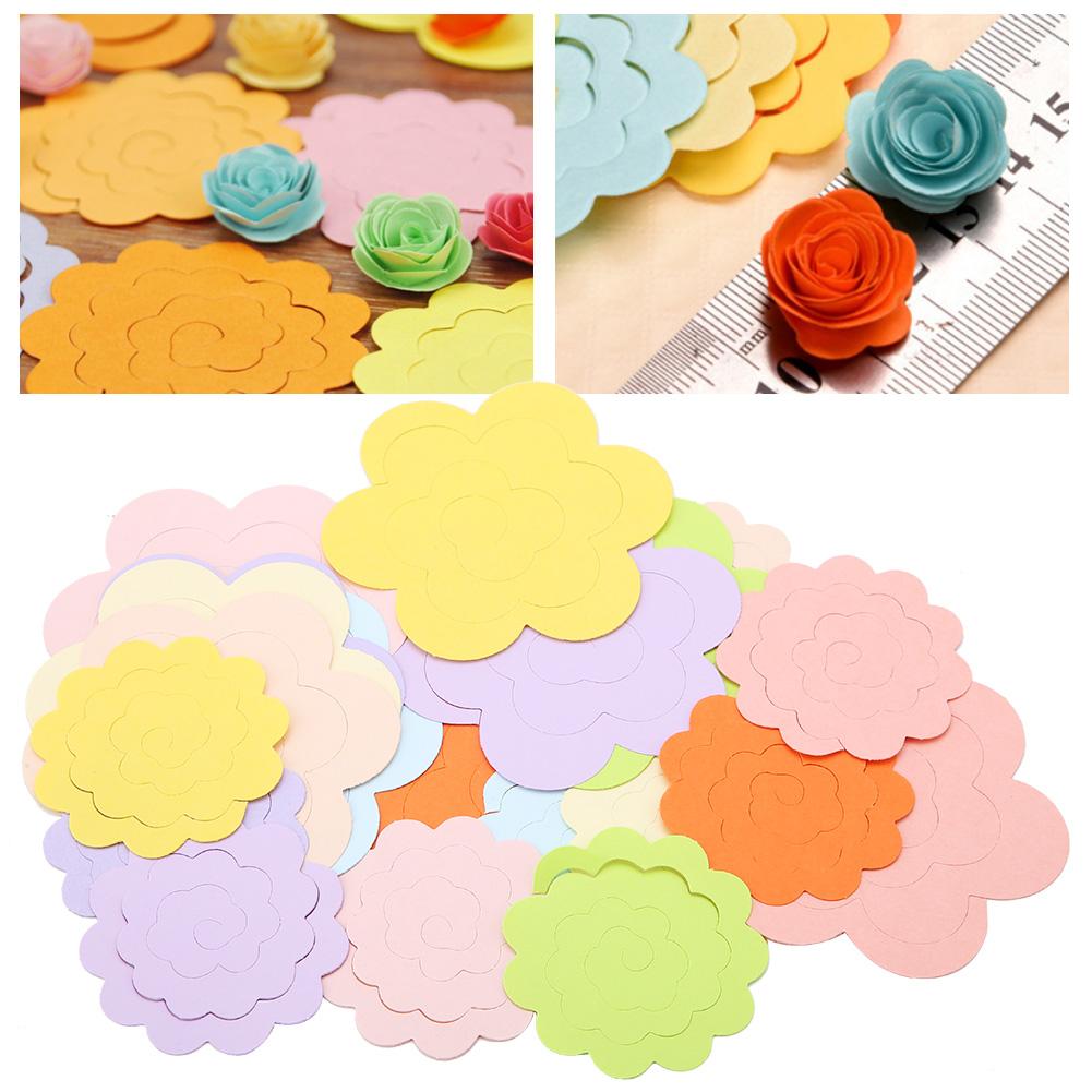 Colorful Flower Design Quilling Kit for Crafts Rosette Flowers Decoration Room Party Wedding Gift, Random Colors