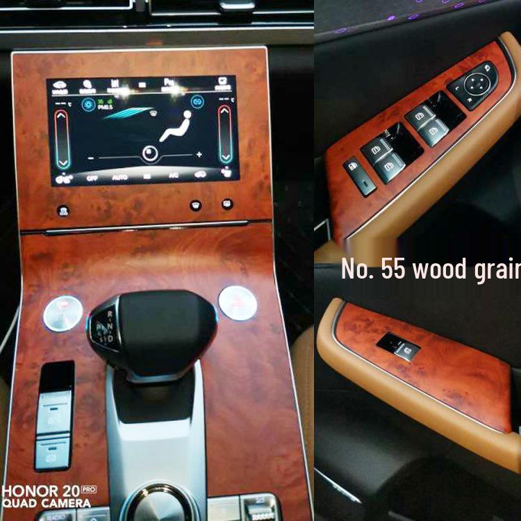 Beijing X7 Interior Carbon Fiber Stickers for AC, Shift, Door, and Window Switch Modification