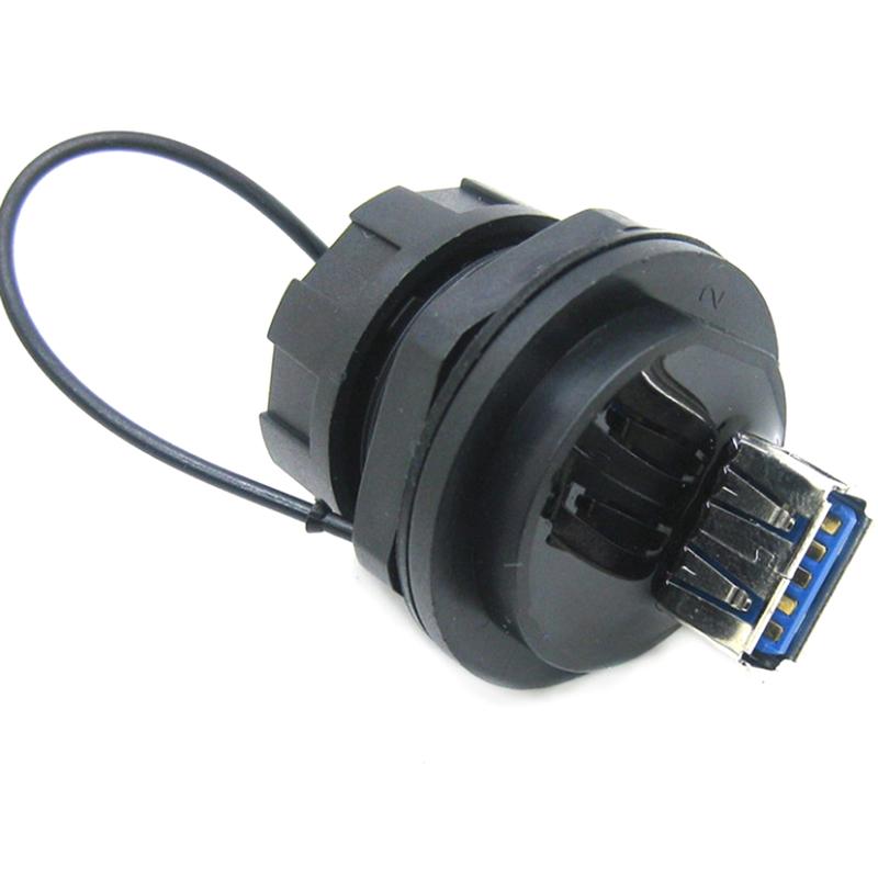 Usb Female Socket Plug Panel Mount Adapter Usb 3.0 Waterproof Connector Ip68