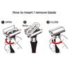 FEATHER Adjustable Razor Stainless Steel Includes 2 Replacement Made in Premium Razor for Men (Feather) Double-Edged Holder, High-Grade Double-Edged