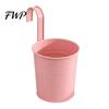 Space-saving Planter Metal Hanging Flower Pot with Drain Hole Detachable Multi-use Plant Container Hook Railing for Balcony Garden Fence
