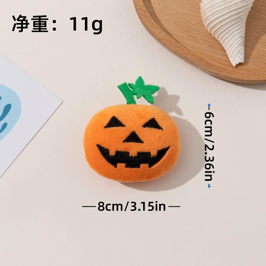 Large Pumpkin Ghost Face Shape Halloween Cat Toy with Bite Resistant Teeth Grinding New Cat Toy