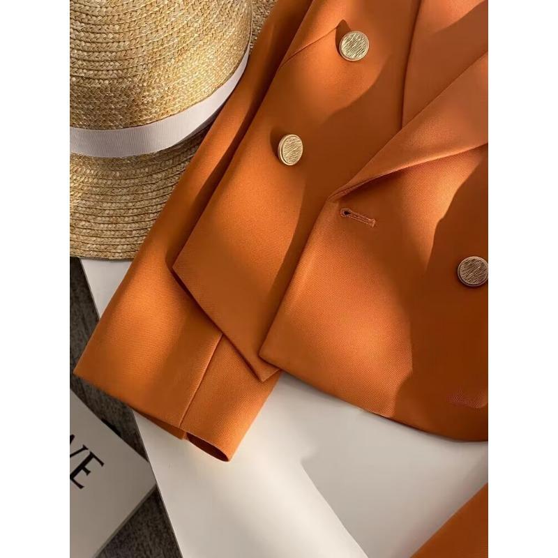 Однотонный короткий пиджак пиджак для женщин универсальный модный офисный пиджак уличный женский повседневный пиджак костюм