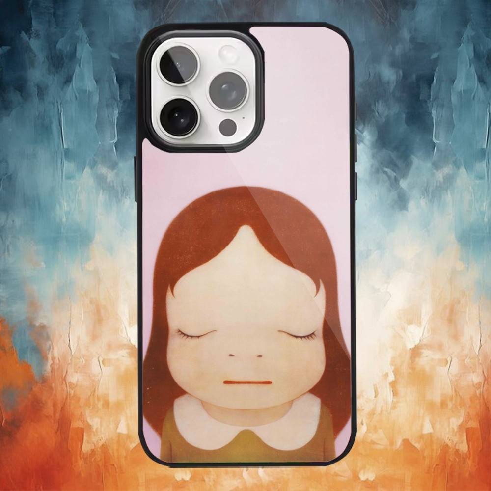 Милый чехол Yoshitomos-Nara для iPhone 17 16 15 14 13 12 Pro Max Plus для Magsafe Зеркальный Беспроводной Магнитный Чехол